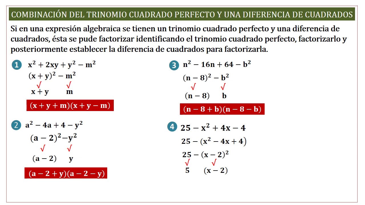 TRINOMIO CUADRADO PERFECTO Y DIFERENCIA DE CUADRADOS. ADOLFO EL MATEMÁTICO YouTube TRINOMIO CUADRADO PERFECTO Y DIFERENCIA DE CUADRADOS. ADOLFO EL MATEMÁTICO YouTube