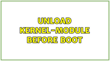 Ubuntu: Unload kernel-module before boot