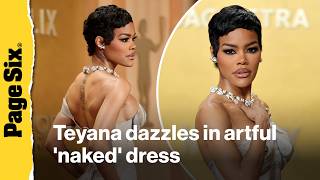 Teyana Taylor Dazzles In Naked Dress On Actor Awards 2026 Red Carpet As Daughter Fixes Her Dress