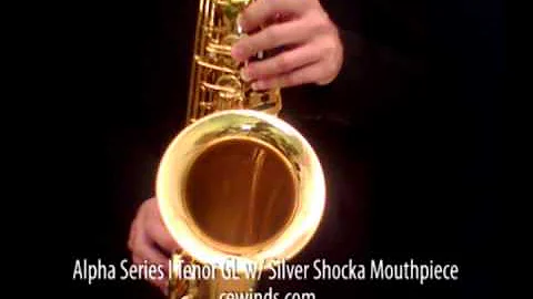 Saxmall.com CE Winds Alpha Series I Tenor GL Saxophone w/ Silver Shocka mouthpiece