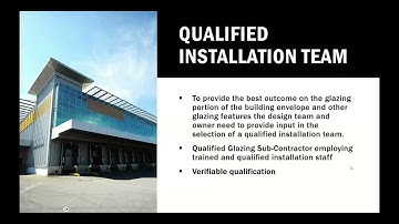 A Quality Systems Approach to Building Performance in Commercial Glazing