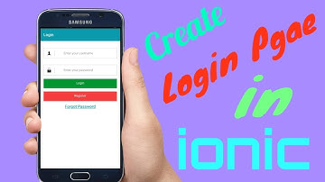 How to create login page in ionic part-1