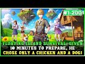 Floating Island Survival, He Had Ten Minutes to Gather Supplies—But He Only Took a Chicken and a Dog
