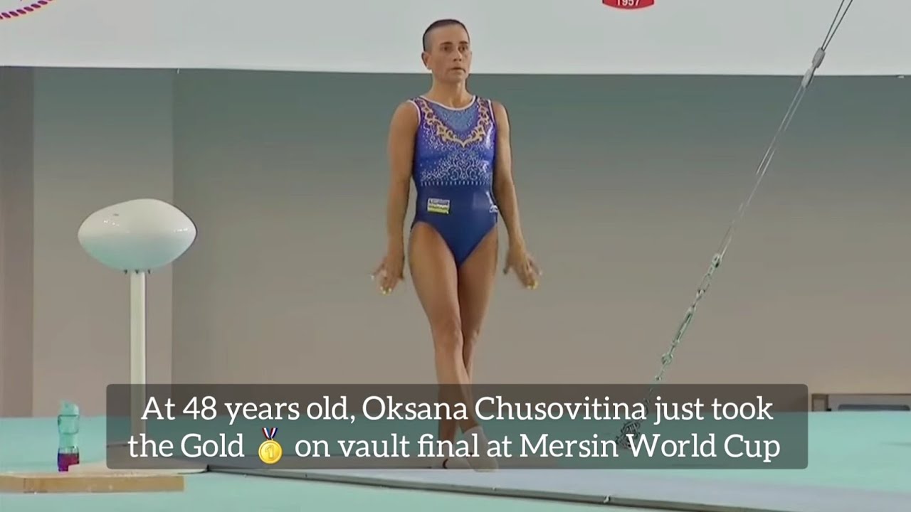 Oksana Chusovitina wins 🥇 Vault Title at 48 years old - Mersin World Cup 2023