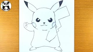 Thunder pikachu pencil drawing | pokemon character easy drawing@TaposhiartsAcademy screenshot 4
