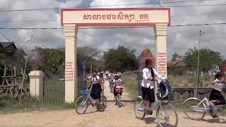 Chinese-donated bikes increase school attendance in rural Cambodia