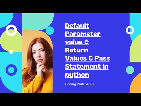 Default parameter value||Return value||Pass statement in python ||Function||