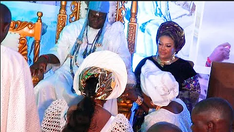 Beautiful Moment as the Ooni of Ife's Three Wives Go Down on Their Knees Together to Welcome Him!