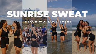 Sunrise Sweat Workout Vlog | beach workout, ocean dunk, San Diego community