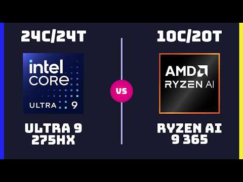 Intel Core Ultra 9 275HX vs AMD Ryzen AI 9 365 – CPU Comparison | Which One is Better?