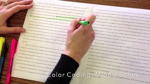 MS Essay Color Coding