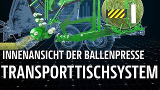 Innenansicht der Ballenpresse I Schneller Transporttisch mit Wiegesystem I John Deere
