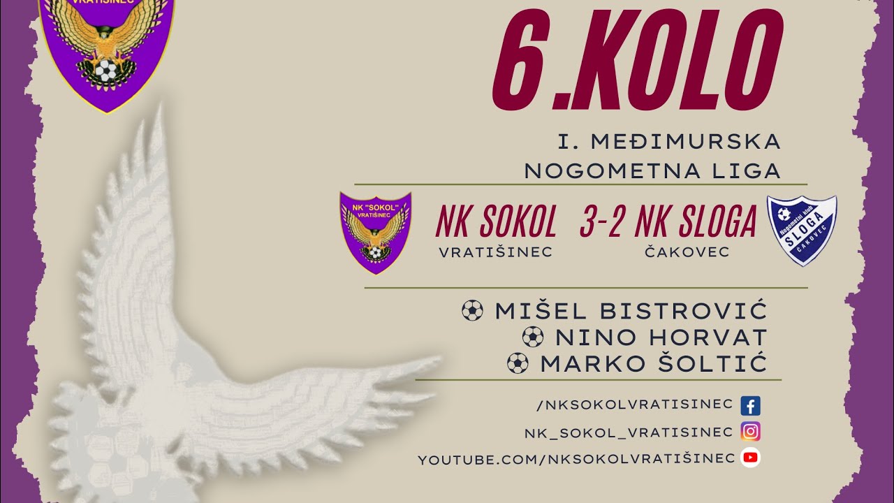 NK Sokol 3:2 NK Sloga Čakovec 6. Kolo 1.MNL - YouTube