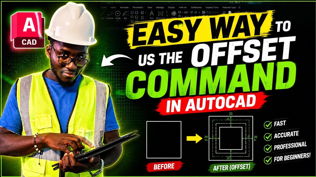 Offset In Cad HOW TO OFFSET IN AUTOCAD. - YouTube