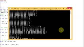 Row and Column Array (Visual Studio)
