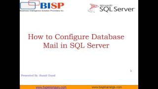 How to Configure Database mail in SQL Server