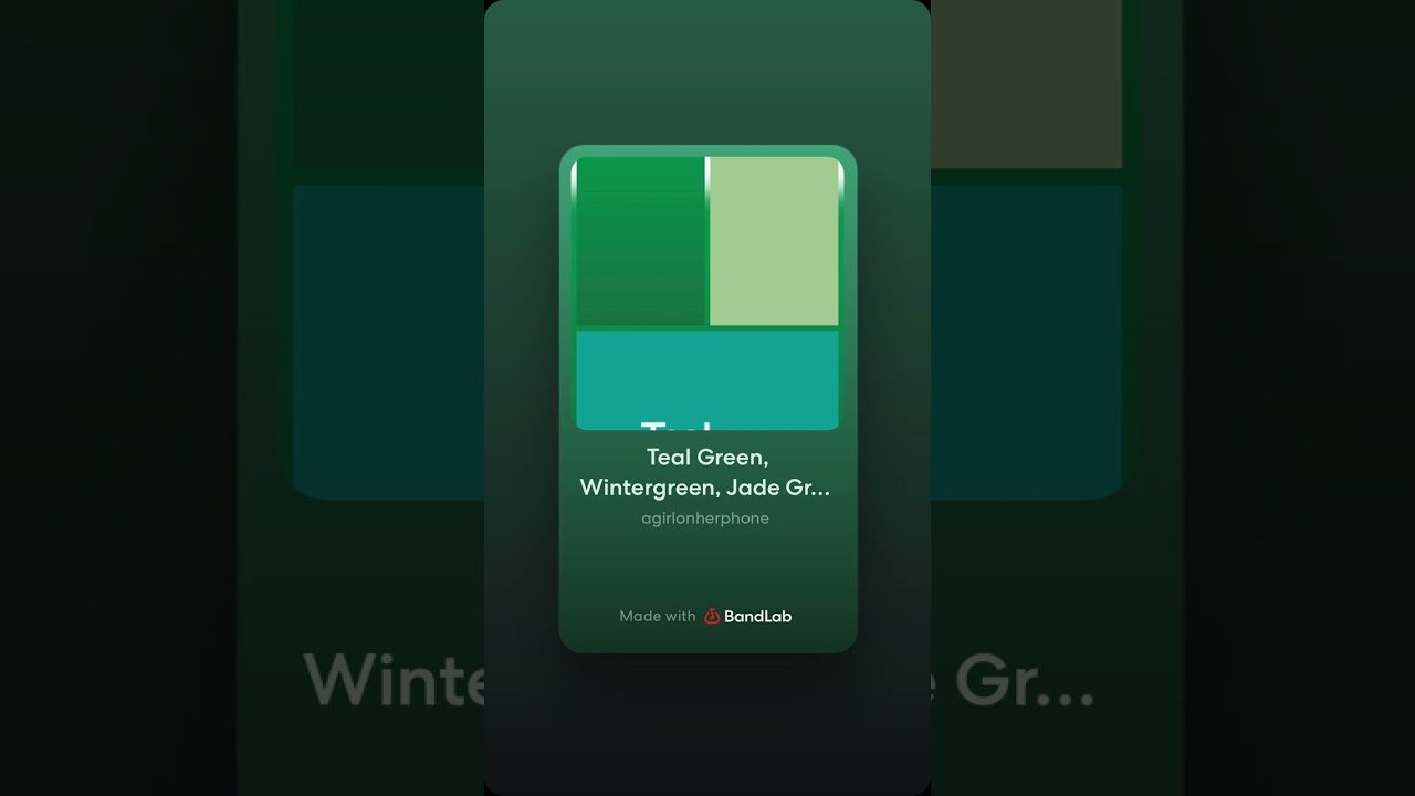 Teal Green, Wintergreen, Jade Green, by Osiris-R&Whorus, Horah and Chorus and Horace and Shine