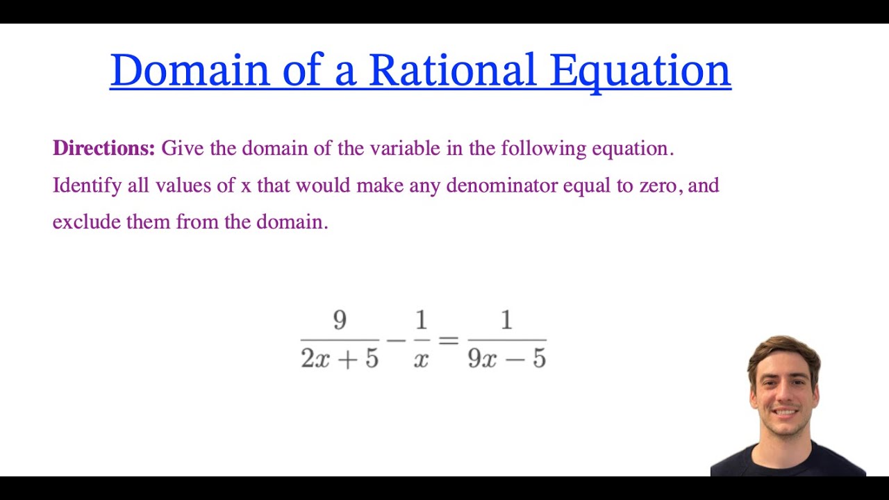 Math Algebra: Give the Domain of the Variable for the Following ...