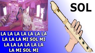 Video thumbnail of "Tusa, flauta dulce fácil, tutorial con animación, easy flute recorder"