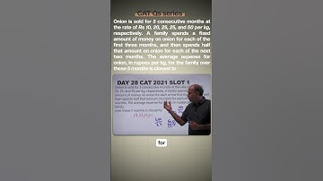 Day 28 of Solving Previous Year CAT Questions under 60 seconds EVERYDAY for 60 days by Arun Sharma!