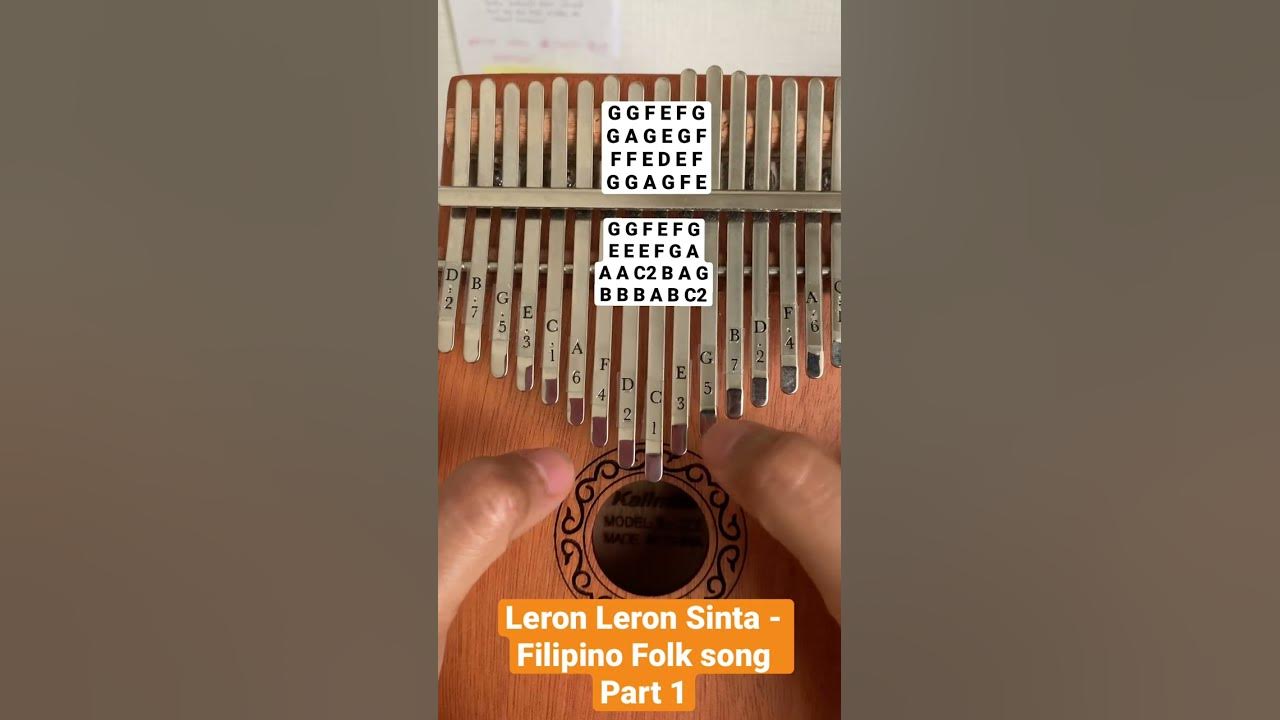 Leron Leron Sinta Filipino Folk Song using Kalimba (Easy version