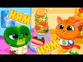 ШКОЛА Котёнка БУБУ Вкусная ЕДА для котика Bubbu School - школа для милых питомцев #Бубу