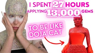I Spent 27 Hours Applying 13,000 Crystals To Recreate Doja Cats Schiaparelli Fashion Show Look