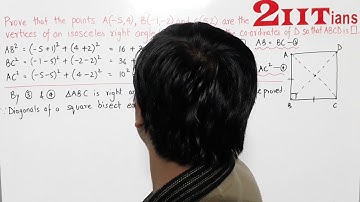 Section Formula Exercise 11 Q 26  Class X ICSE | IIT JEE Prove that the points A (-5, 4), B (-1, -2)