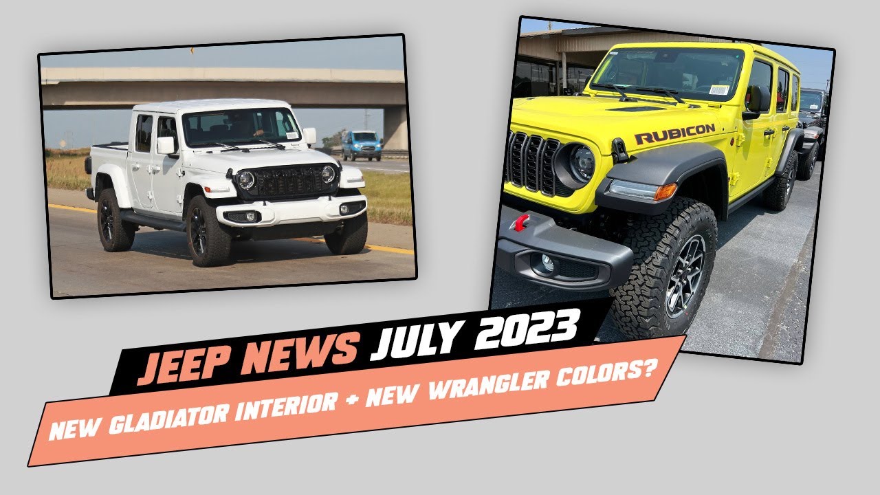 2024 Jeep Gladiator Photos with New Interior + New Wrangler Colors? | Jeep  News July - YouTube