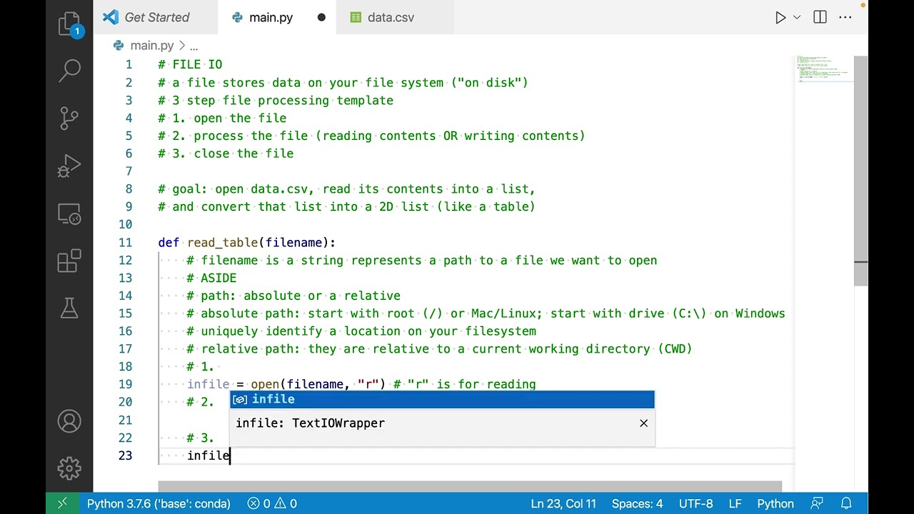 Introduction To Programming With Python: Reading Data From A File - Youtube