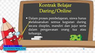 KONTRAK BELAJAR & SOSIALISASI MATERI PPKn KELAS 7,8, DAN 9 SEMESTER 1 TAHUN AJARAN 2020/2021