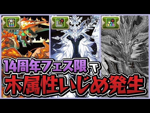 祝パズドラ14周年！新フェス限、木属性だけ多色ってマジ…？【パズドラ】