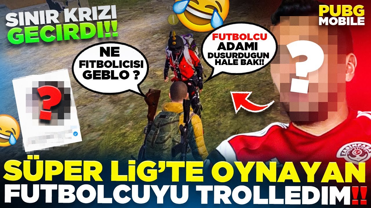 SÜPER LİG’TE OYNAYAN ÜNLÜ FUTBOLCUYU TROLLEDİM 🤣 ADAM SİNİR  KRİZ GEÇİRDİ 😂 | PUBG MOBILE