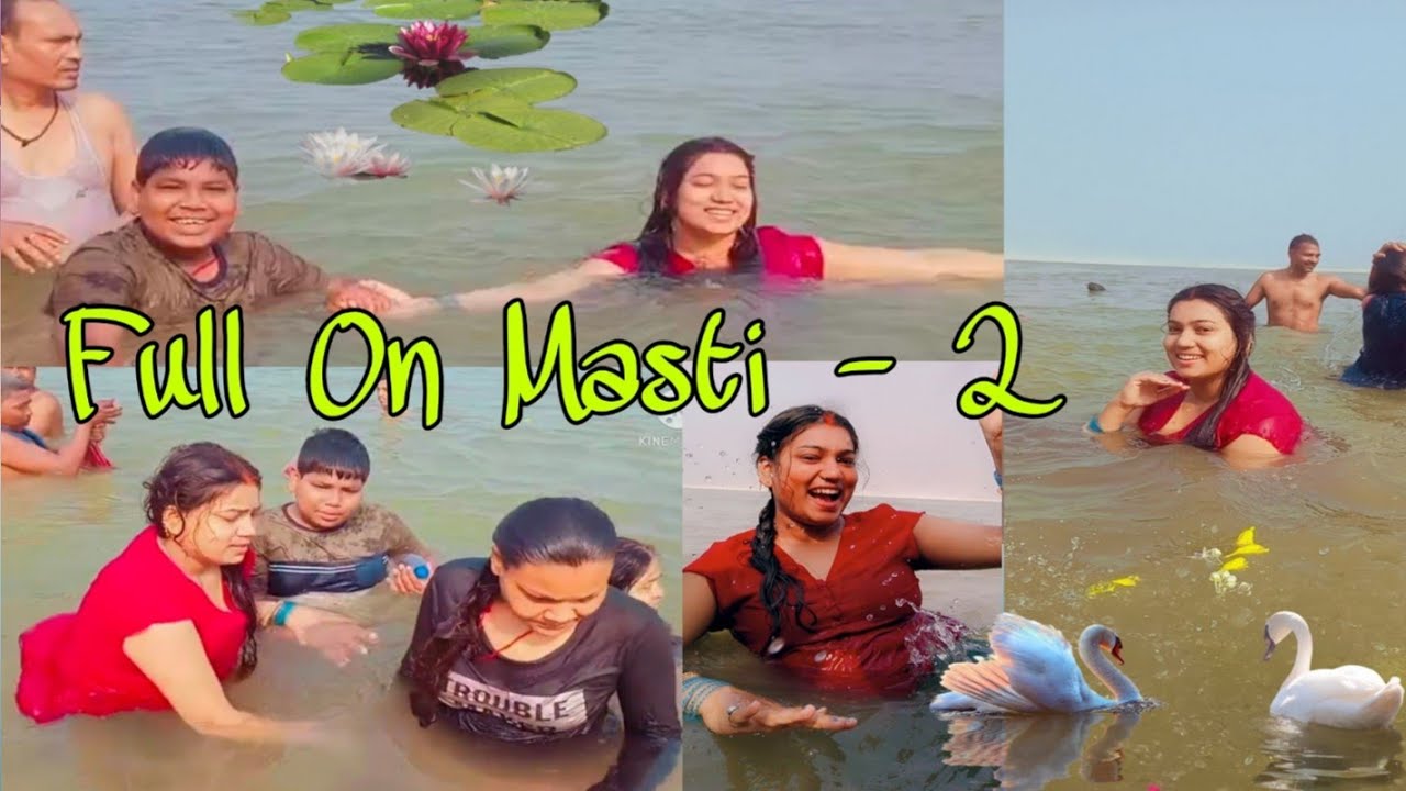 Ganga snan /Masti se bhare ham/dubki pe dubki🌺Ramnavami Ganga snan