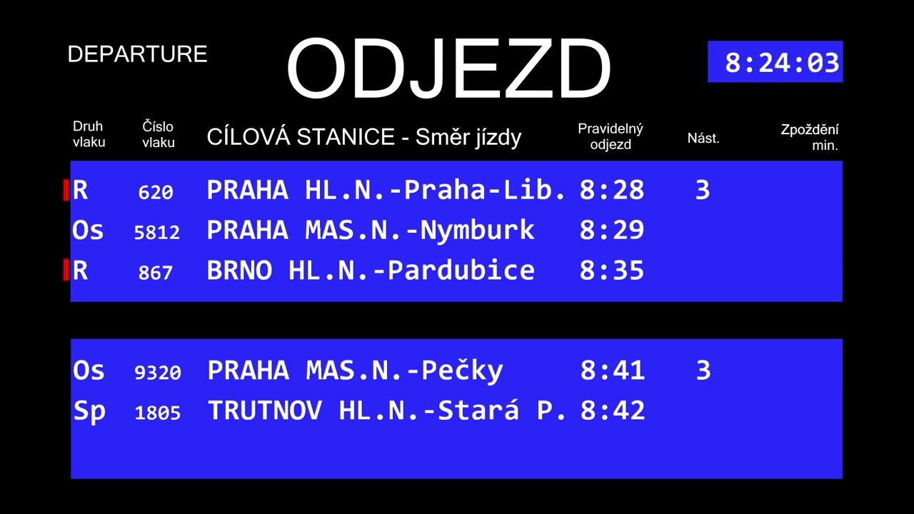 Announcement #37 | Kolín | Hlášení - INISS 1 + tabule ELEKTROČAS