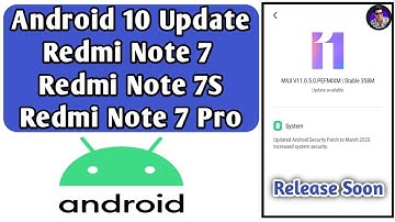 Cooming Soon Android 10 | Android 10 Update On Redmi Note 7 | Android 10 Update On Redmi Note 7S