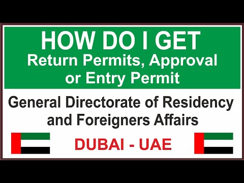 How to get GDRFA Return Permit  | Entry Permit | Approval DUBAI UAE