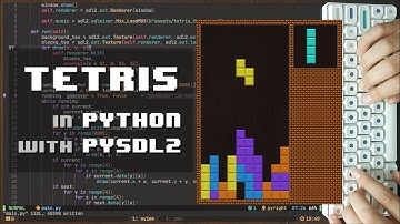 ASMR Programming: Tetris in Python with PySDL2 - No Talking