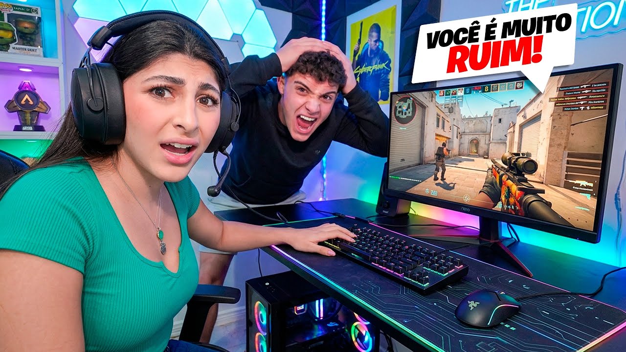 🚨Ela Surtou!!!Tentei Ensinar A Sara Jogar Cs 2 Mas O Pior Aconteceu….