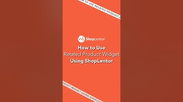 How to use Related Product Widget #woocommerce #wordpress #elementor #shoplentor