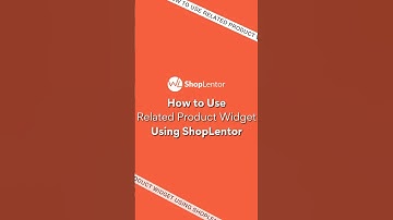 How to use Related Product Widget #woocommerce #wordpress #elementor #shoplentor