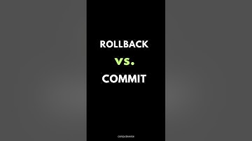 SQL ROLLBACK Vs. COMMIT ✍️