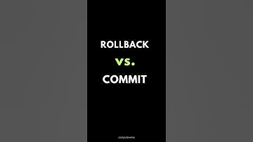 SQL ROLLBACK Vs. COMMIT ✍️