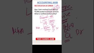 PART 2 RECTIFICATION OF  ERROR JOURNAL ENTRY   -MEMEORY BASED TOPIC /ACCOUNTING I TWO HANDS JAIIB