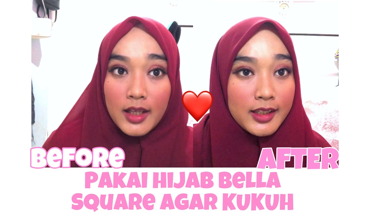 PART 1 TUTORIAL CARA MEMBUAT HIJAB RAPI | HIJAB BELLA SQUARE TETAP RAPI ...