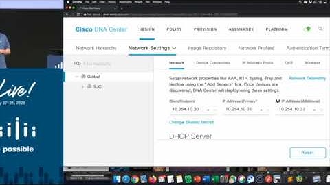 Cisco DNA Center network settings
