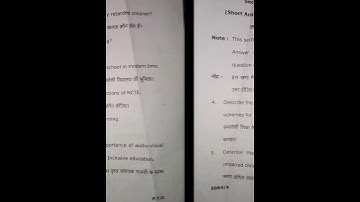 ccs university E301 Creating an Inclusive school   b.ed  2022 annual question paper.