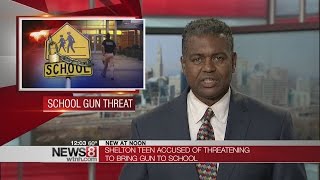 Shelton teen arrested after gun threat