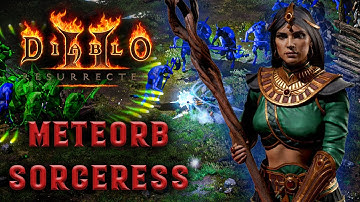 MeteOrb Sorceress build - Cow run - Diablo 2 Resurrected