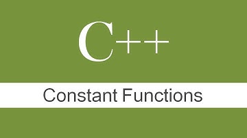 Constant Function in C++ programming